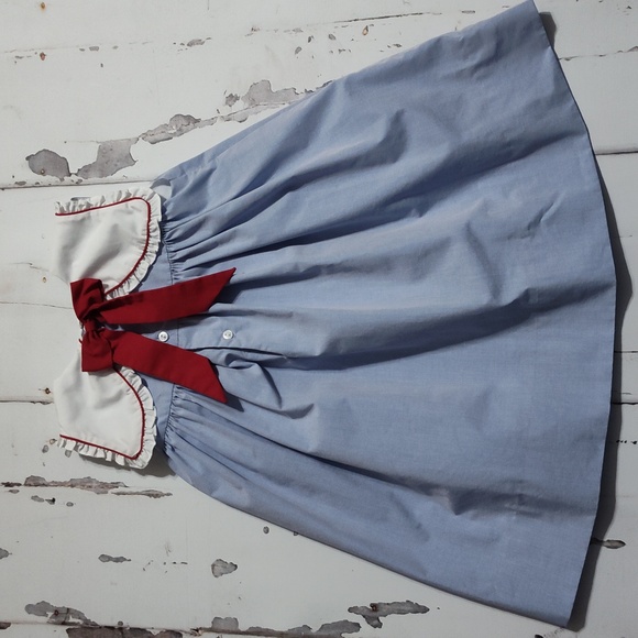 Petit Ami Blue and White Sailboat Dress 18m - Picture 3 of 5